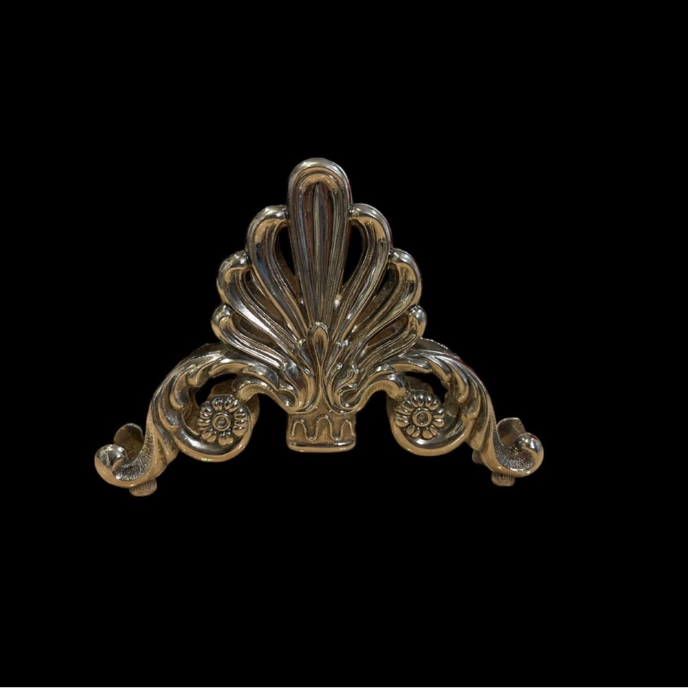 Vintage Ornate Silver Metal Knife Holder  Hollywood Regency Kitchen Decor